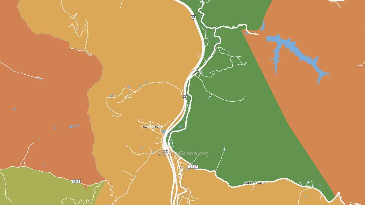 Lively, WV Map of Drug-Related Crime Rates