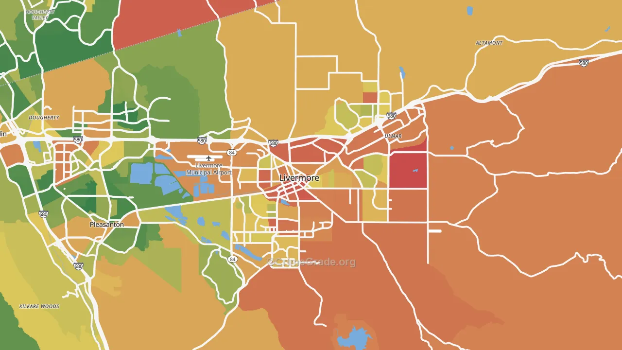 Livermore, CA Map of Drug-Related Crime Rates