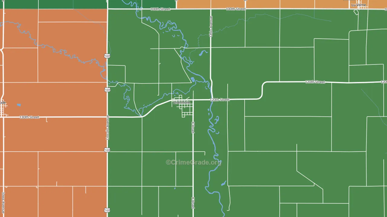Livermore, IA Map of Drug-Related Crime Rates