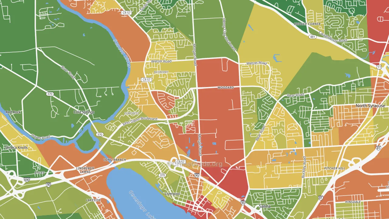 Liverpool, NY Map of Drug-Related Crime Rates