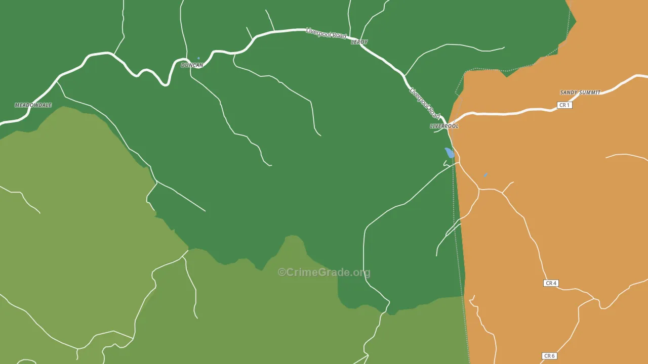 Liverpool, WV Map of Drug-Related Crime Rates