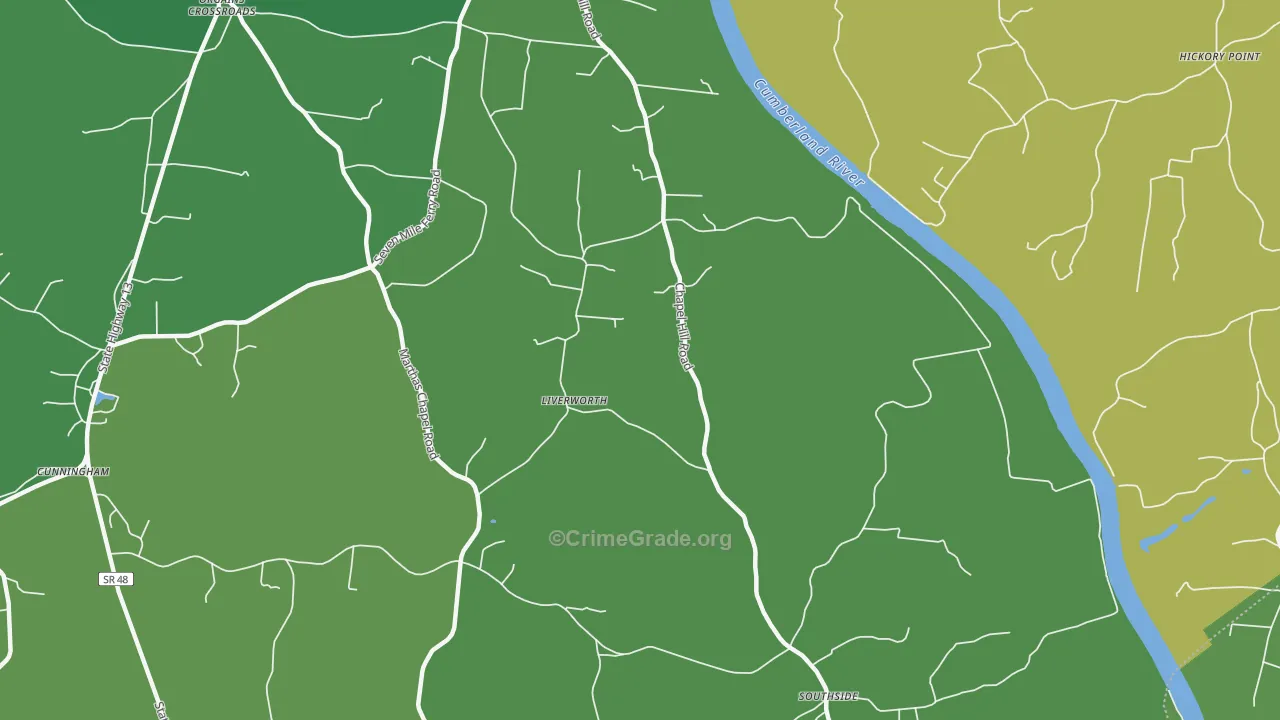 Liverwort, TN Map of Drug-Related Crime Rates