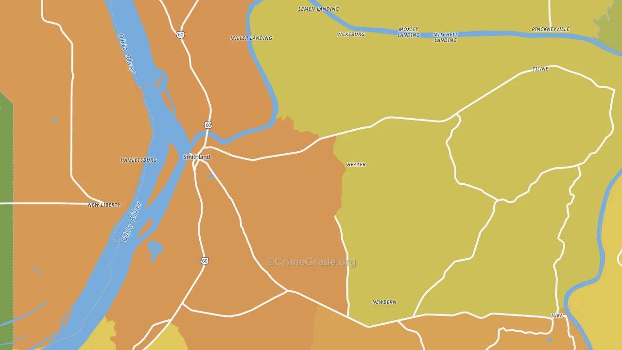 Livingston County, KY Map of Drug-Related Crime Rates