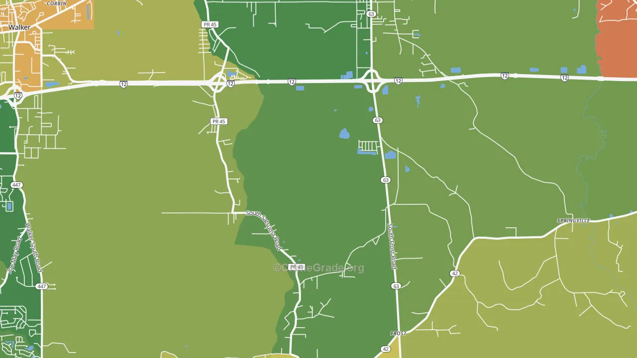 Livingston, LA Map of Drug-Related Crime Rates