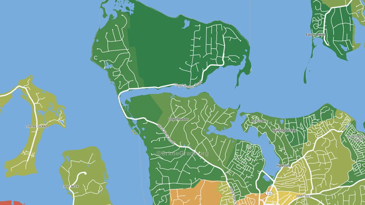 Lloyd Harbor, NY Map of Drug-Related Crime Rates