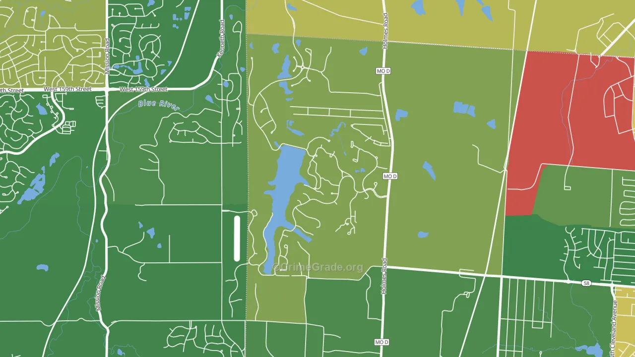 Loch Lloyd, MO Map of Drug-Related Crime Rates