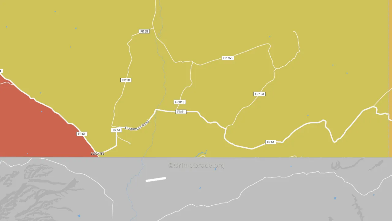 Lochiel, AZ Map of Drug-Related Crime Rates