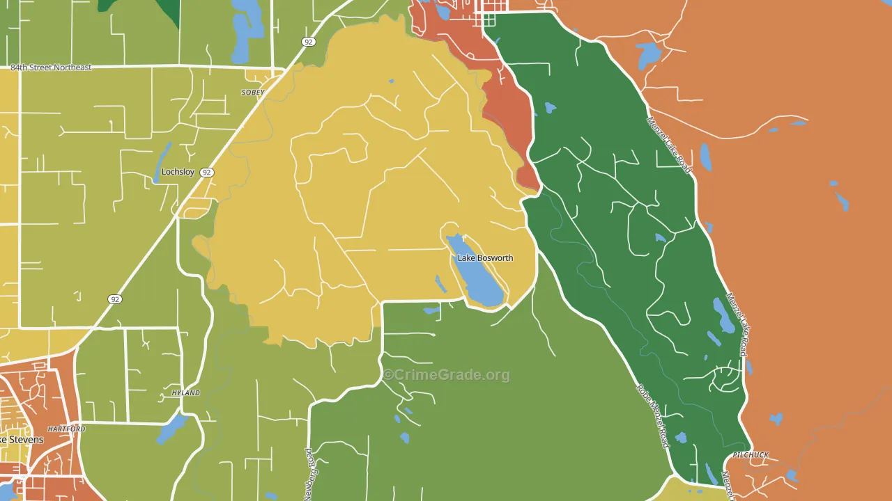 Lochsloy, WA Map of Drug-Related Crime Rates