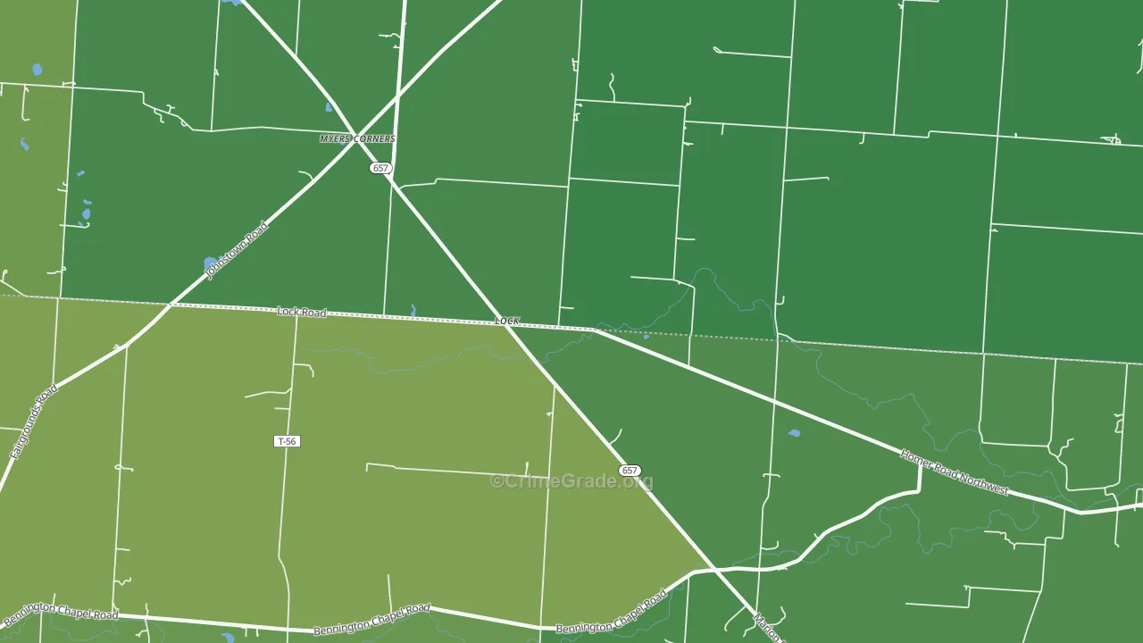 Lock, OH Map of Drug-Related Crime Rates