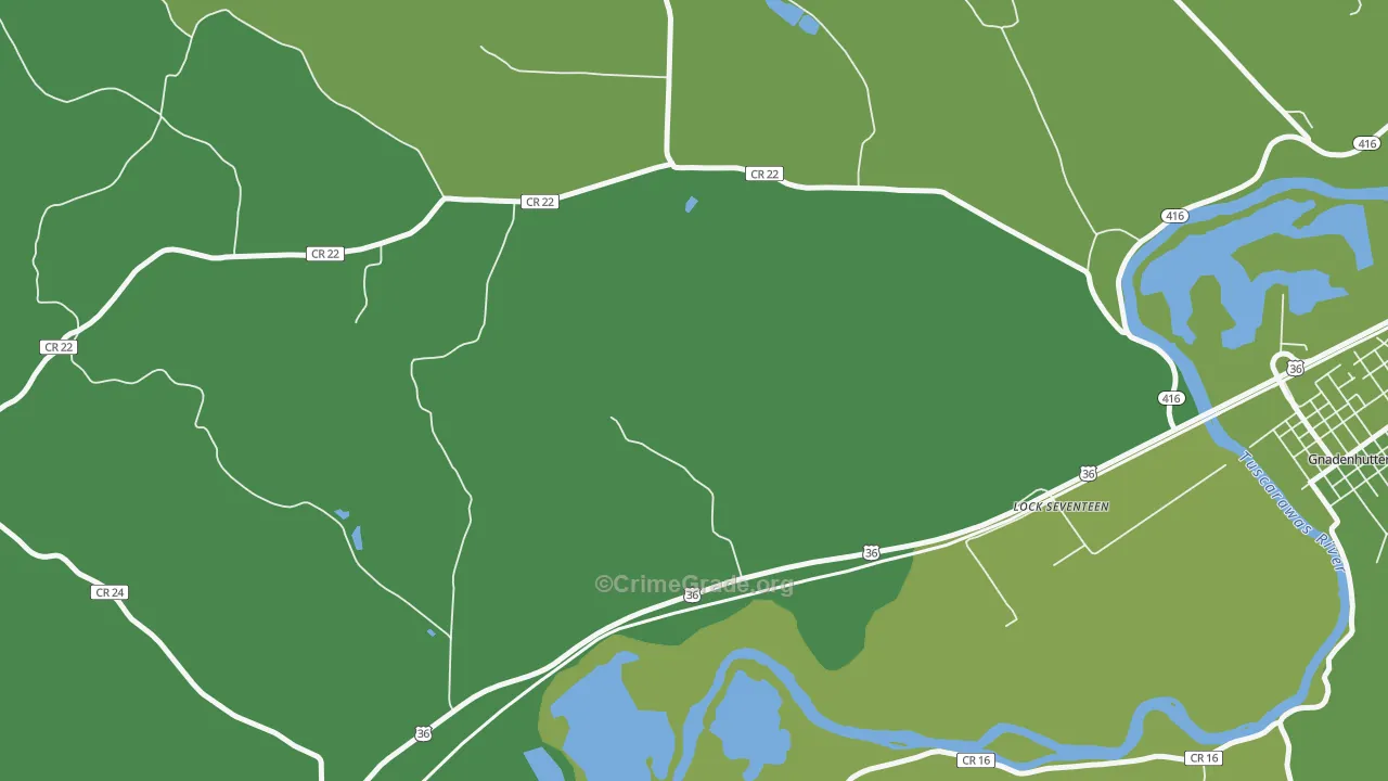 Lock Seventeen, OH Map of Drug-Related Crime Rates