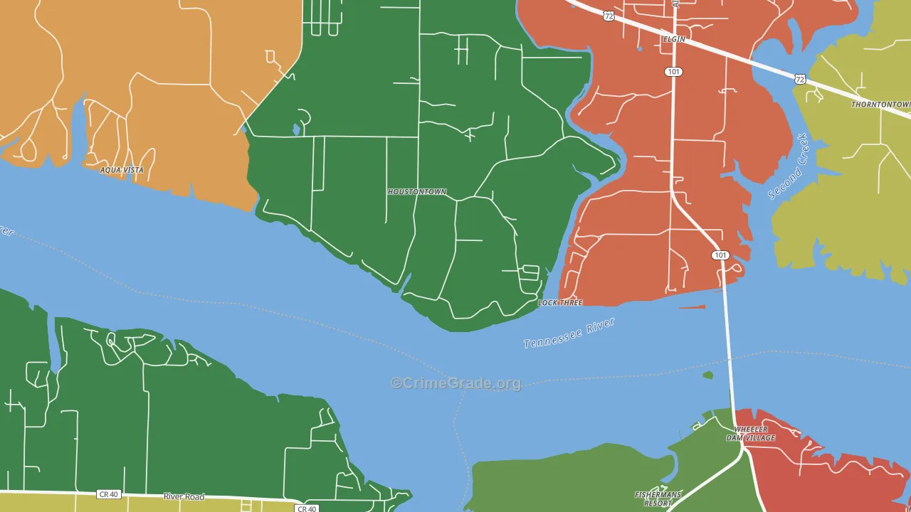 Lock Three, AL Map of Drug-Related Crime Rates