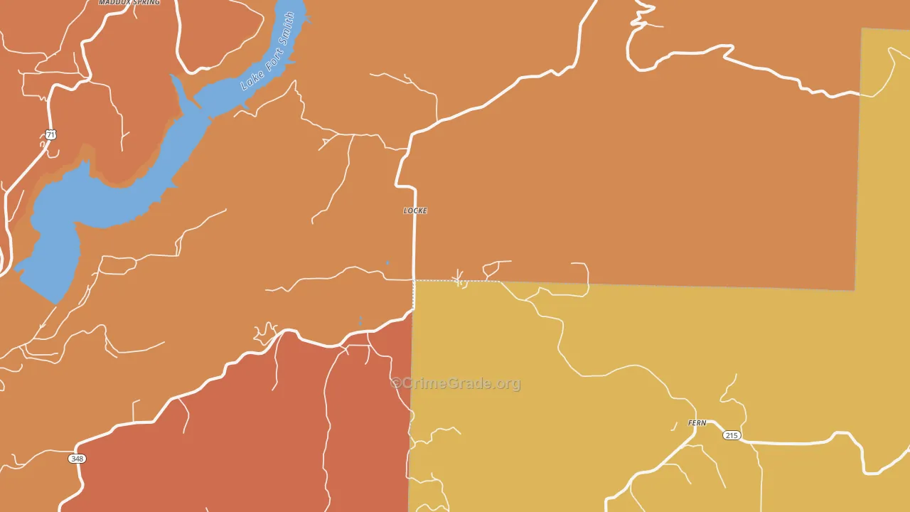 Locke, AR Map of Drug-Related Crime Rates