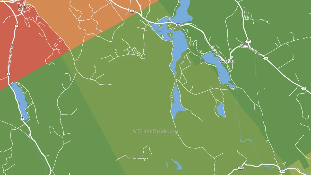 Locke Mills, ME Map of Drug-Related Crime Rates