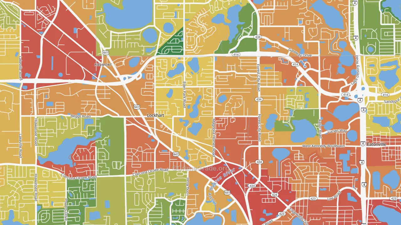 Lockhart, FL Map of Drug-Related Crime Rates
