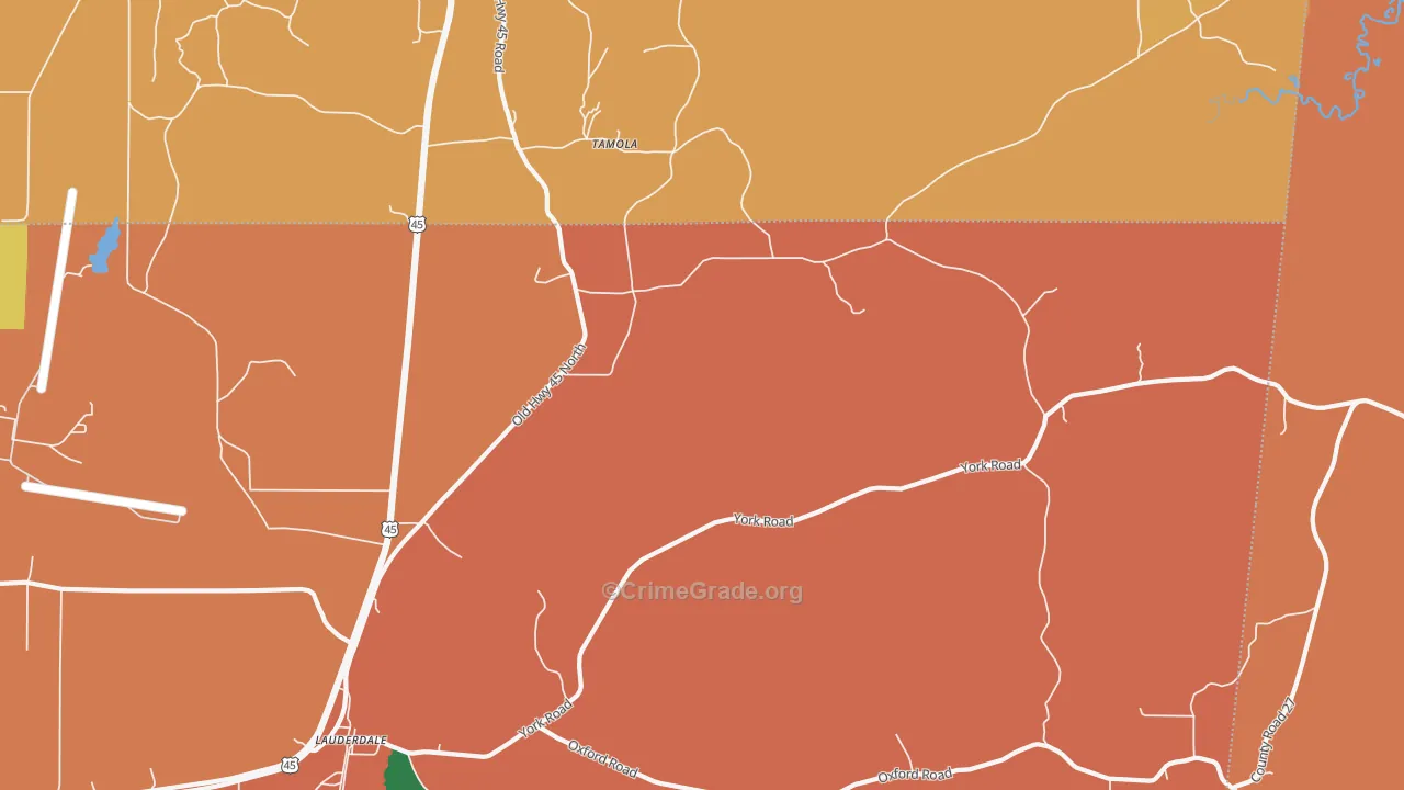 Lockhart, MS Map of Drug-Related Crime Rates