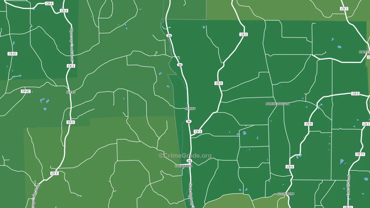 Lockwood, NY Map of Drug-Related Crime Rates