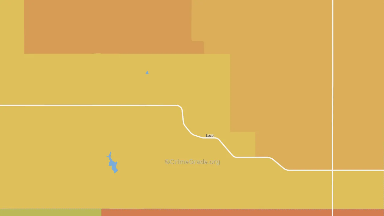 Loco, OK Map of Drug-Related Crime Rates