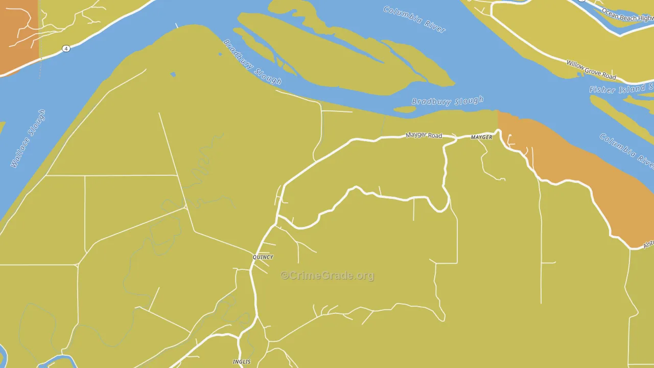 Locoda, OR Map of Drug-Related Crime Rates