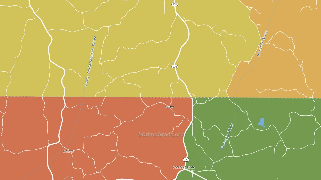 Locum, MS Map of Drug-Related Crime Rates