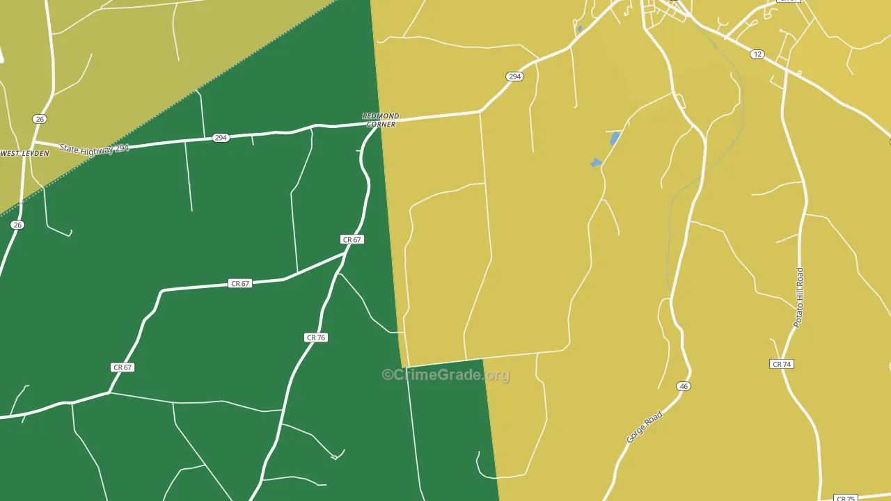 Locust Grove, NY Map of Drug-Related Crime Rates
