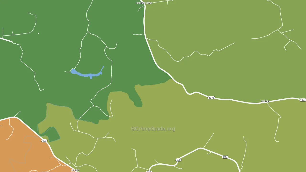 Locust Hill, KY Map of Drug-Related Crime Rates