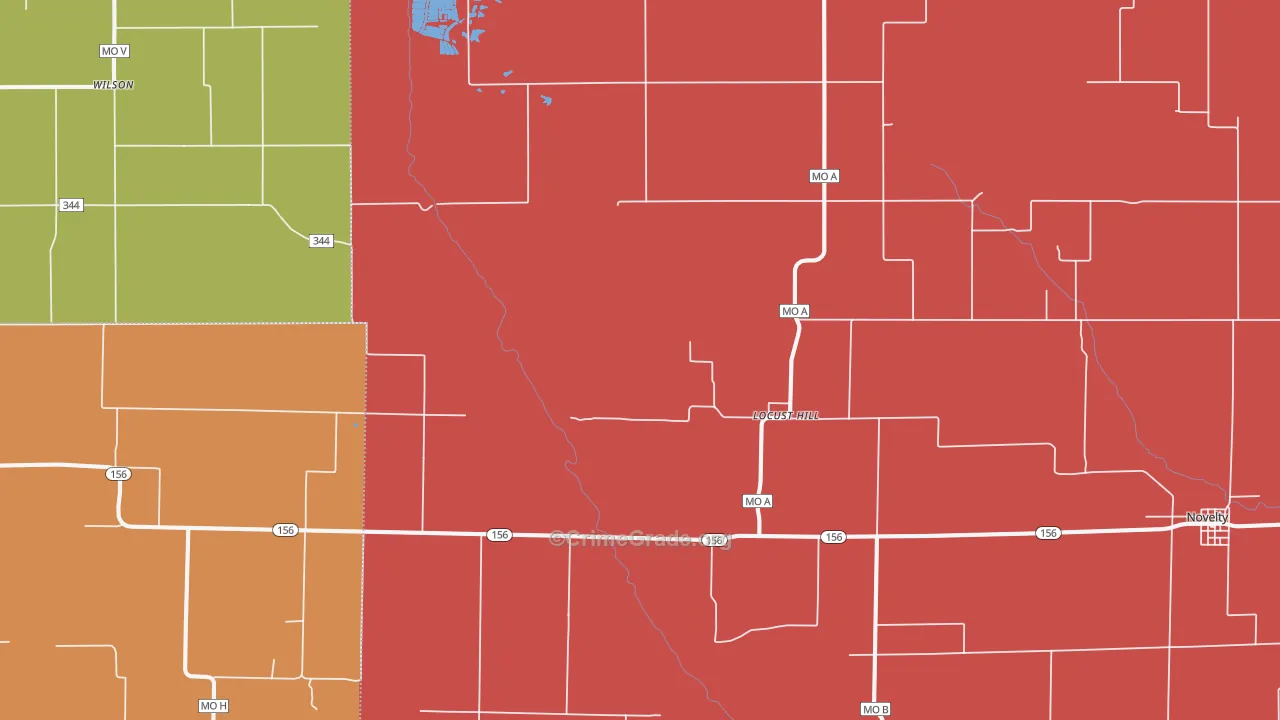 Locust Hill, MO Map of Drug-Related Crime Rates