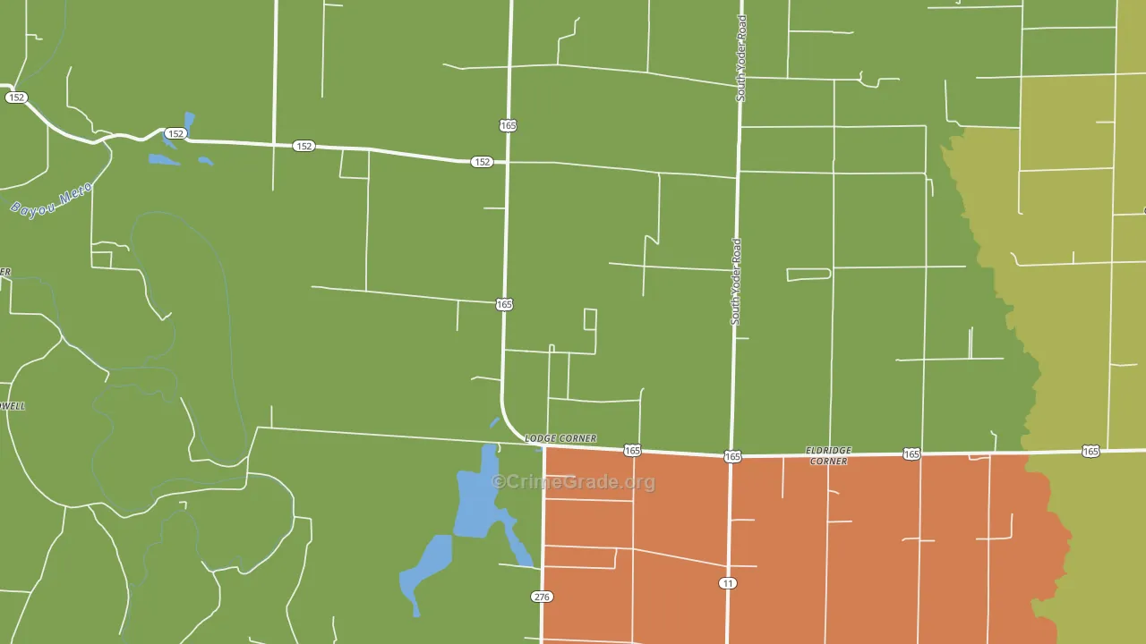Lodge Corner, AR Map of Drug-Related Crime Rates