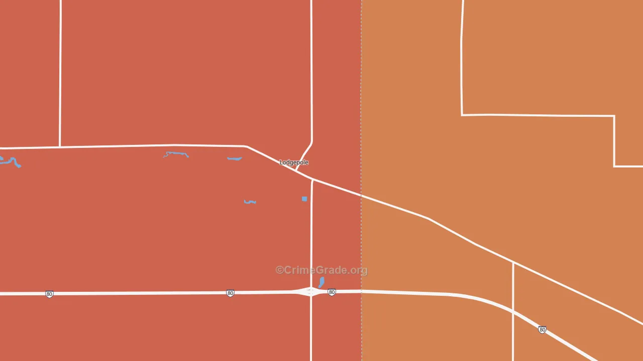 Lodgepole, NE Map of Drug-Related Crime Rates