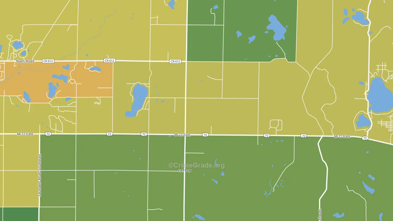 Lodi, MI Map of Drug-Related Crime Rates
