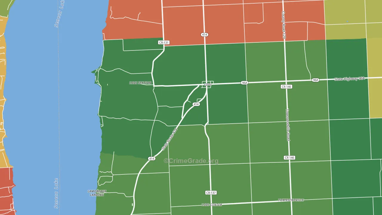 Lodi, NY Map of Drug-Related Crime Rates