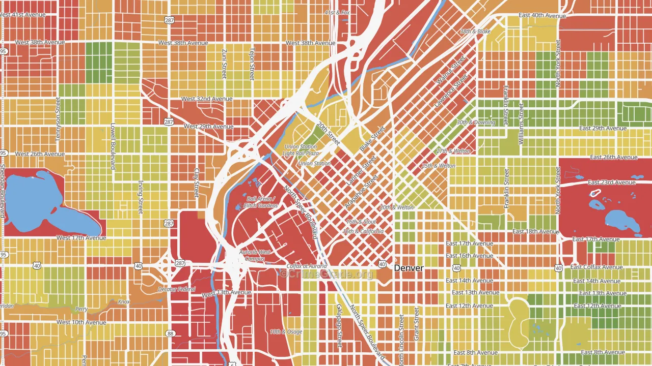 Lodo, Denver, CO Map of Drug-Related Crime Rates