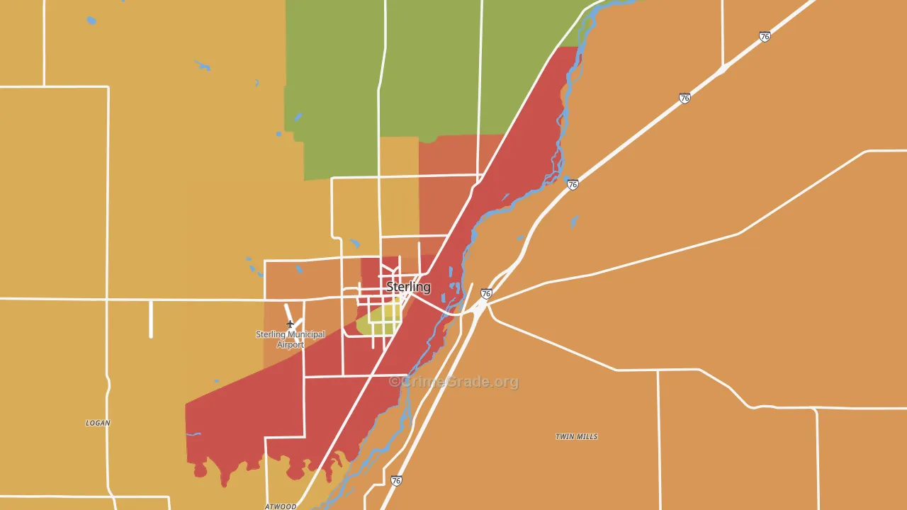Logan County, CO Map of Drug-Related Crime Rates