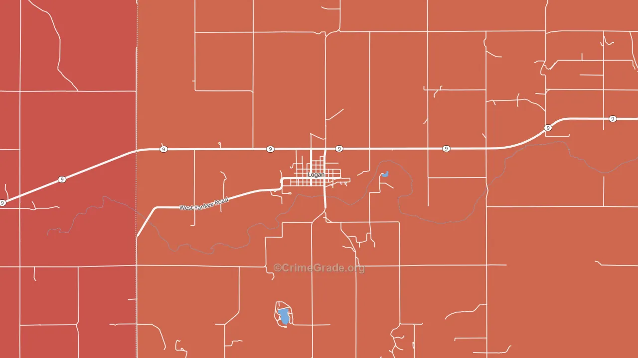 Logan, KS Map of Drug-Related Crime Rates