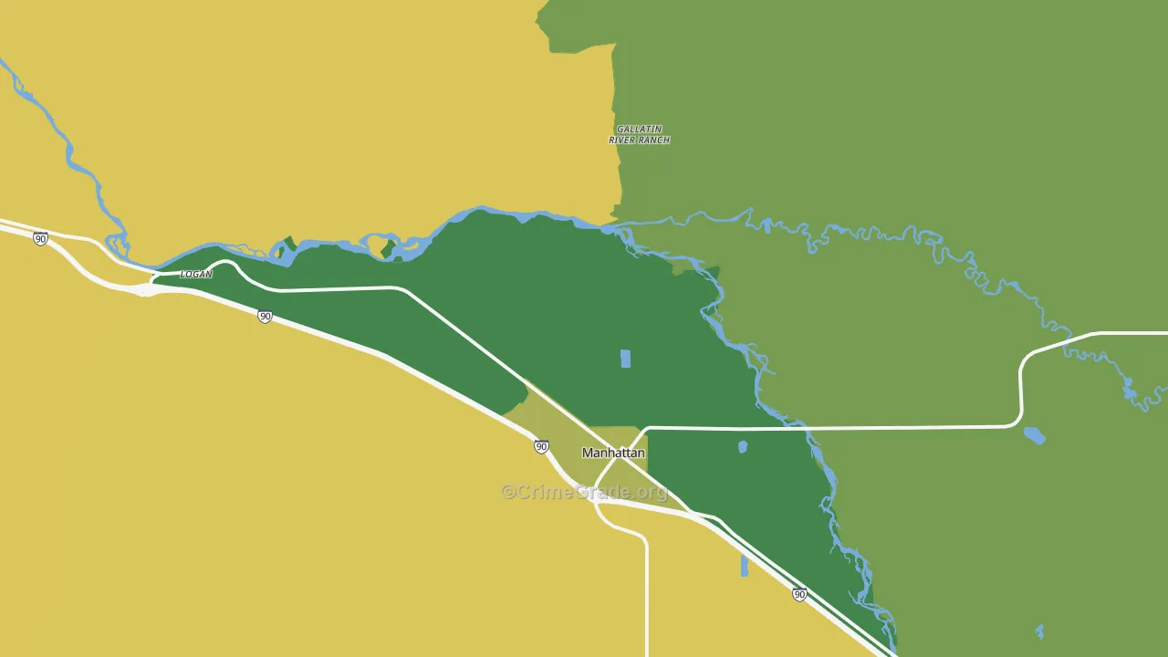 Logan, MT Map of Drug-Related Crime Rates