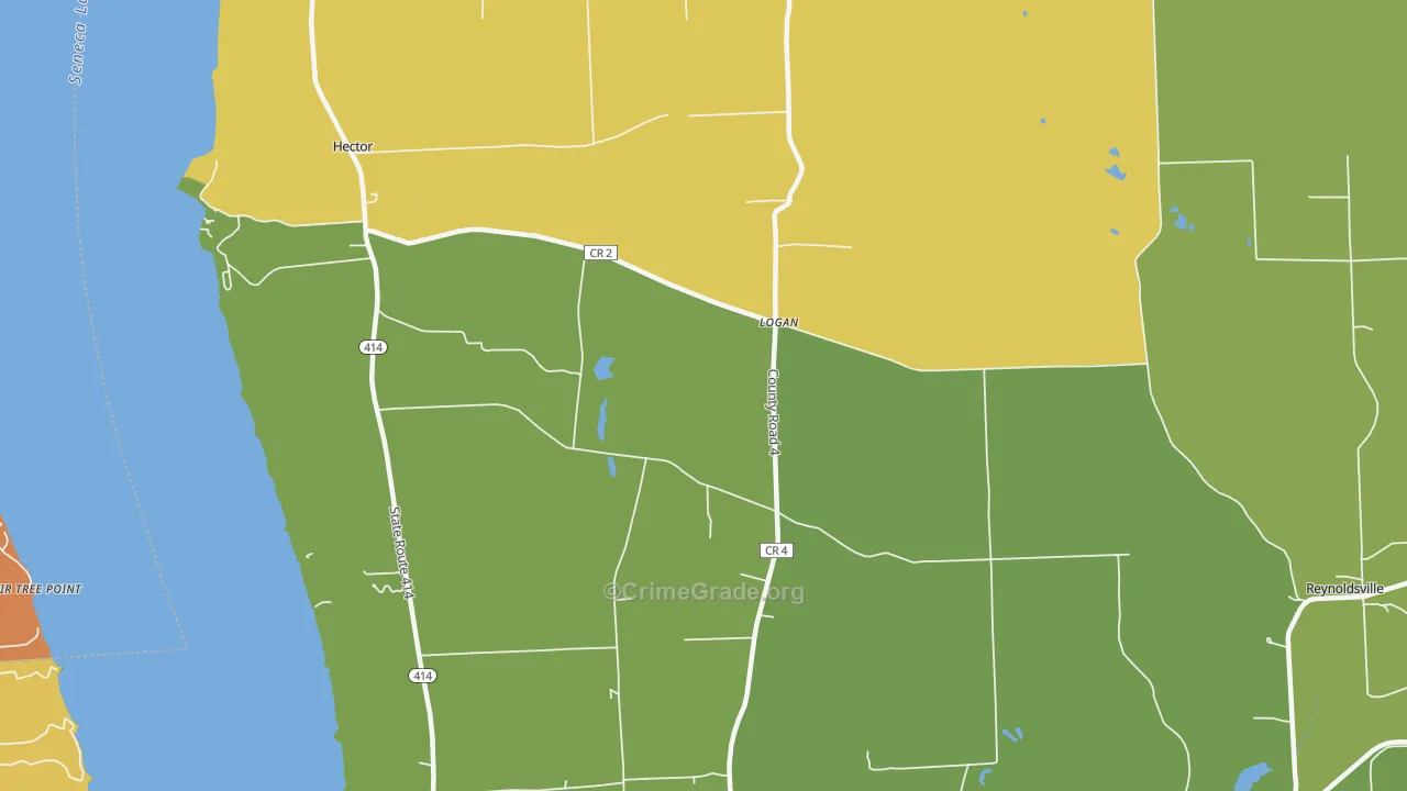 Logan, NY Map of Drug-Related Crime Rates