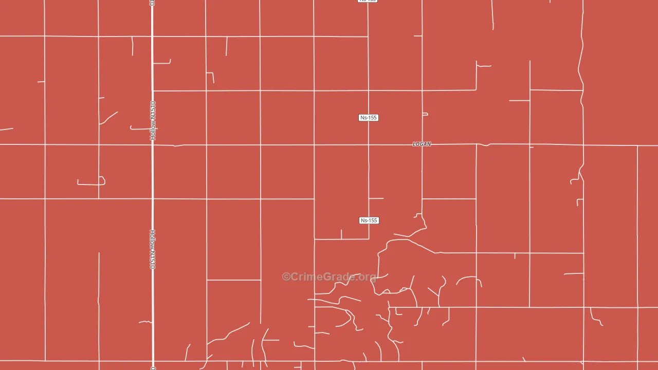 Logan, OK Map of Drug-Related Crime Rates