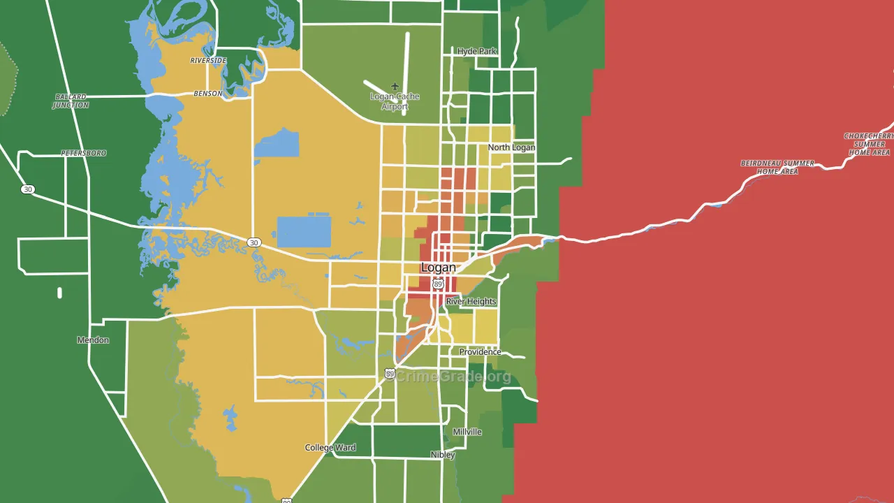 Logan, UT Map of Drug-Related Crime Rates