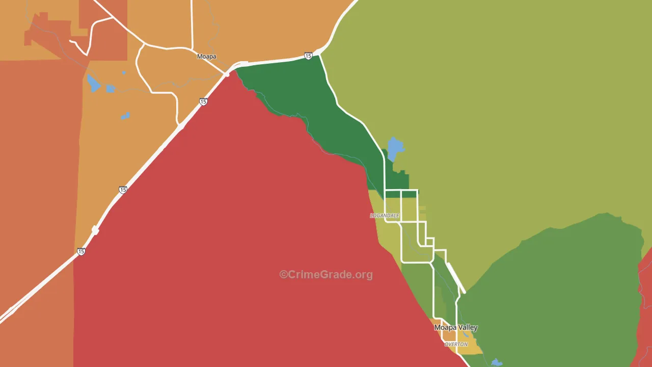 Logandale, NV Map of Drug-Related Crime Rates
