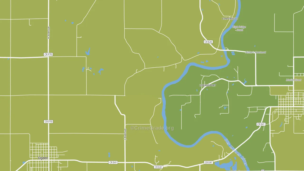 Logansport, IA Map of Drug-Related Crime Rates