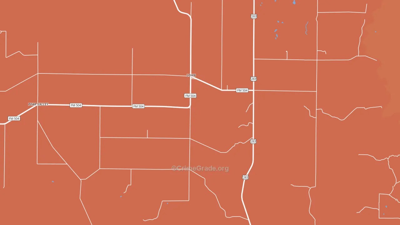 Lohn, TX Map of Drug-Related Crime Rates