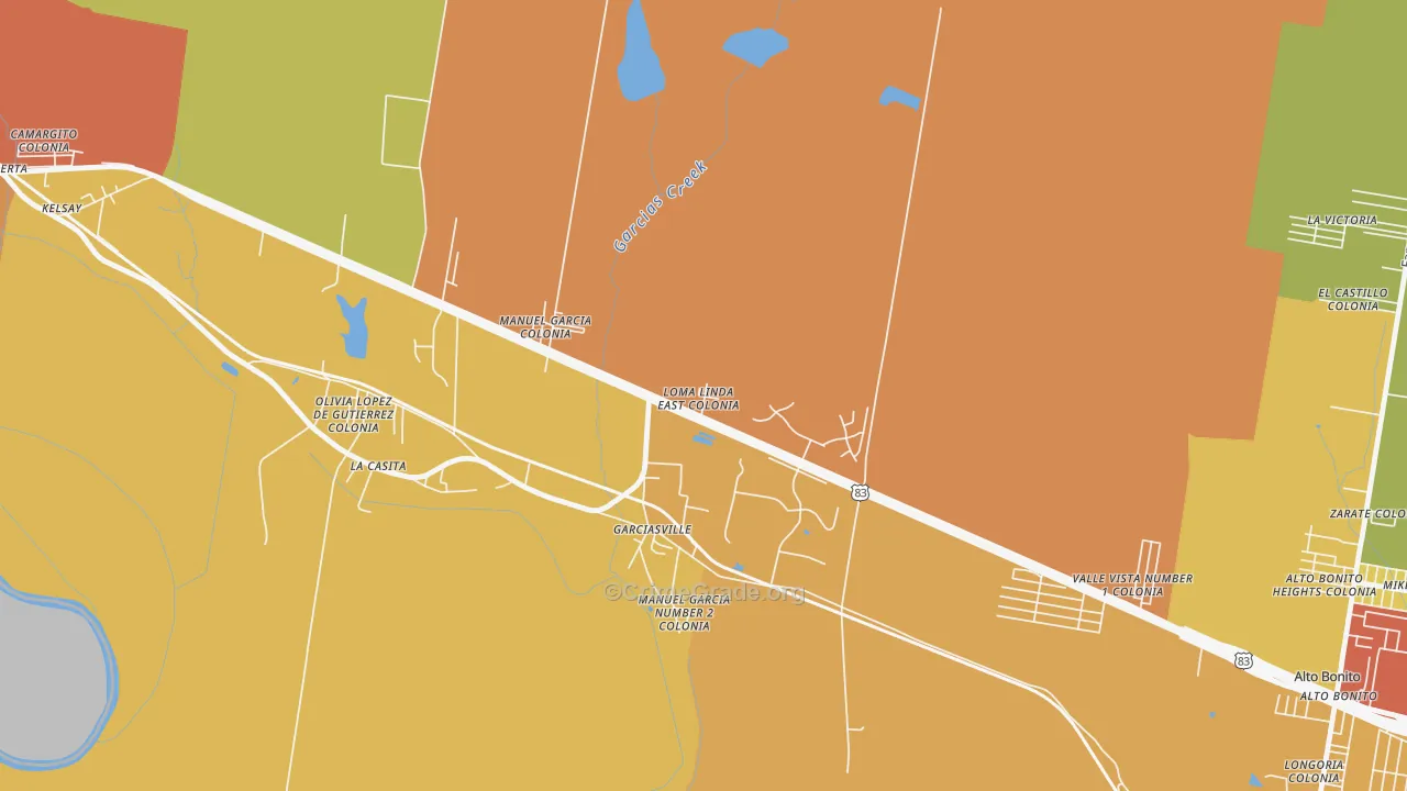 Loma Linda East, TX Map of Drug-Related Crime Rates
