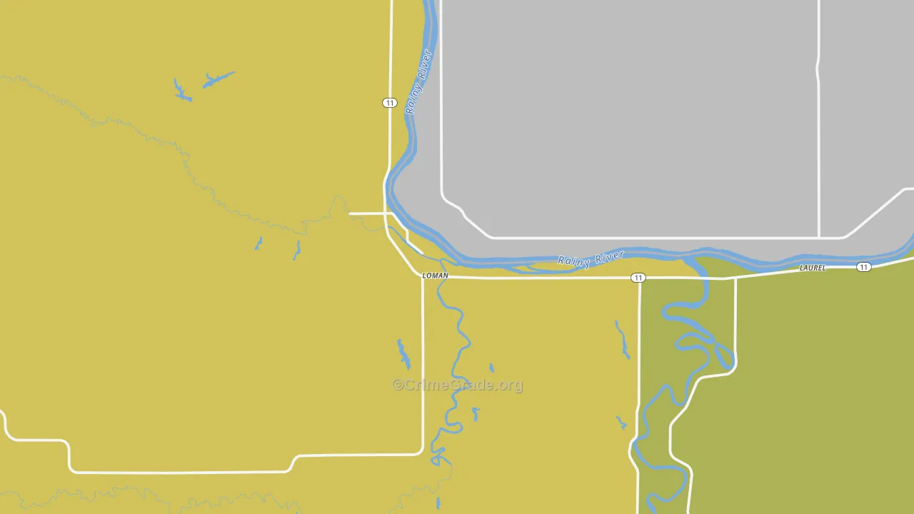 Loman, MN Map of Drug-Related Crime Rates