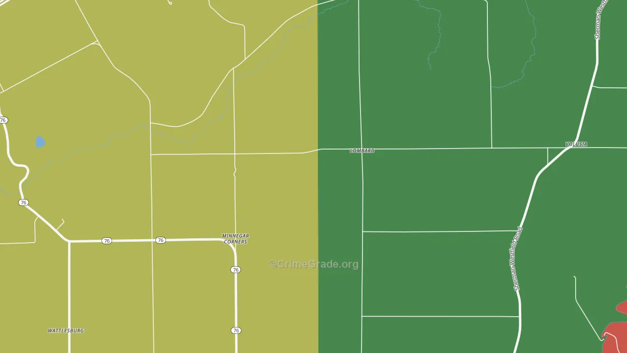 Lombard, NY Map of Drug-Related Crime Rates