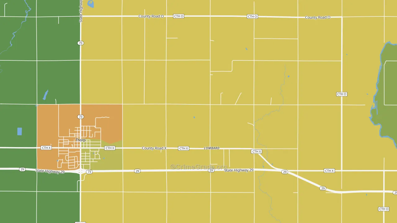 Lombard, WI Map of Drug-Related Crime Rates