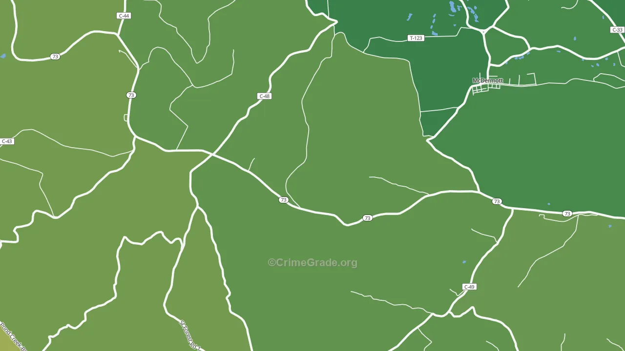 Lombardsville, OH Map of Drug-Related Crime Rates