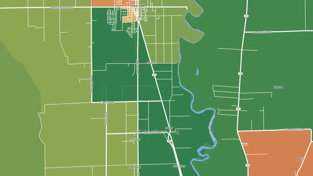 Lomo, CA Map of Drug-Related Crime Rates
