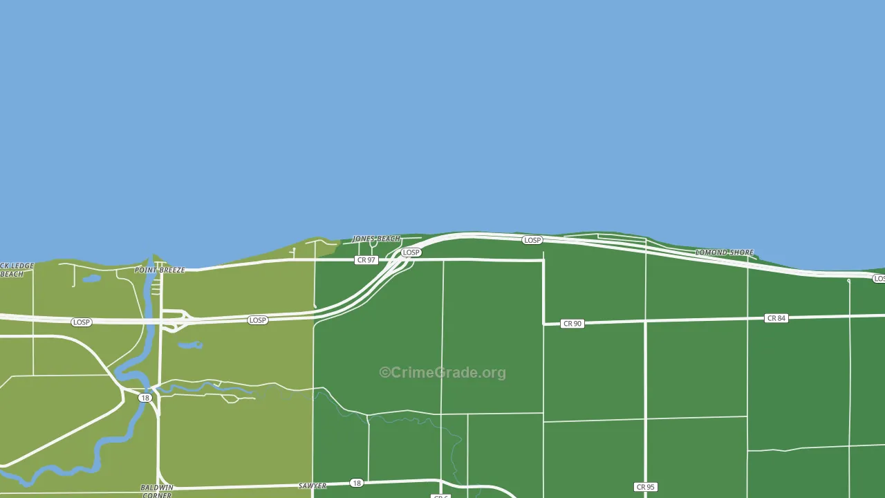 Lomond Shore, NY Map of Drug-Related Crime Rates