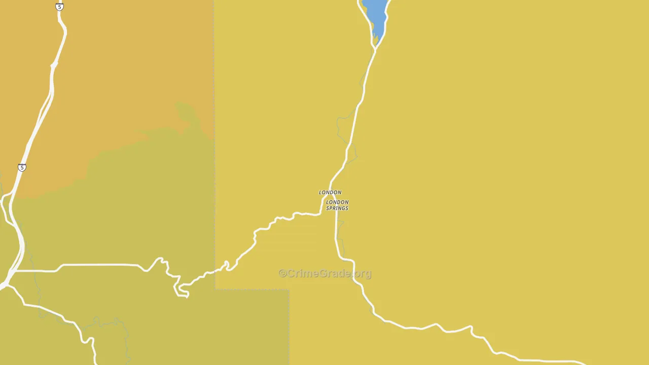 London, OR Map of Drug-Related Crime Rates