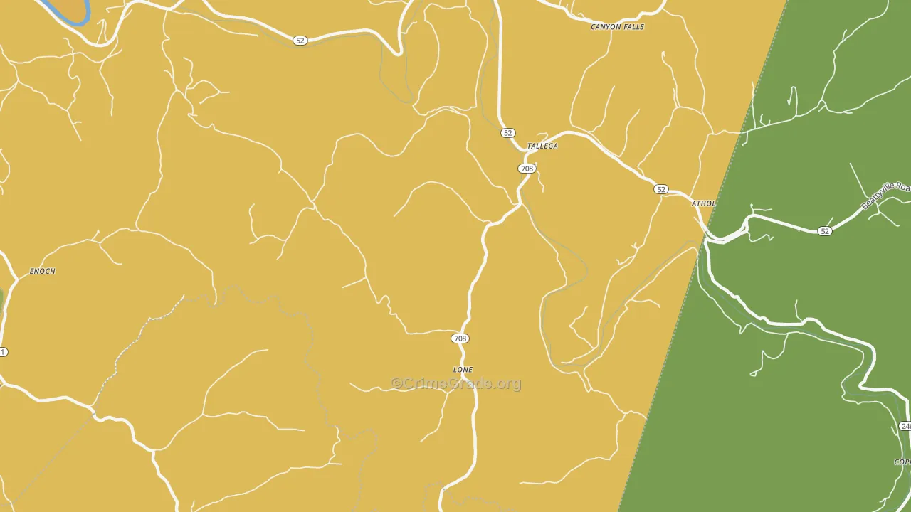Lone, KY Map of Drug-Related Crime Rates