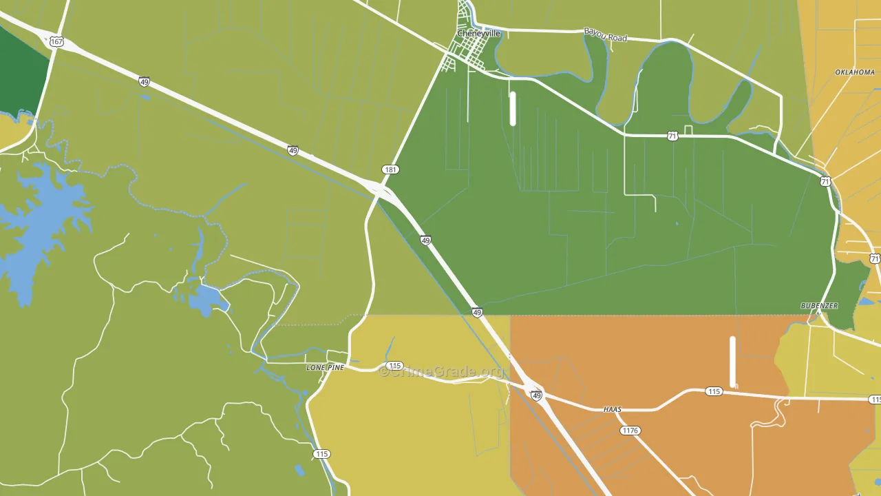Lone Pine, LA Map of Drug-Related Crime Rates
